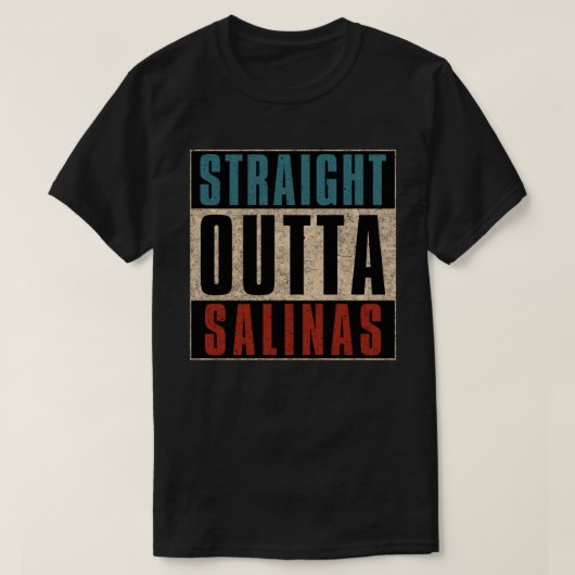 ストレートアウトタサリナスカリフォルニアCA Tシャツ (デザイン正面)