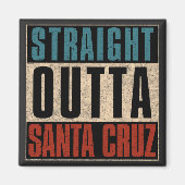 ストレートアウトタサンタクルーズカリフォルニアCA マグネット (正面)