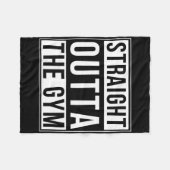 ストレートアウトタザジムおもしろいボディビルウェイト フリースブランケット (正面(横))