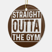 ストレートアウトタザジムフィットネスボディビル セラミックオーナメント (左)