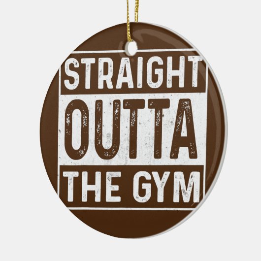 ストレートアウトタザジムフィットネスボディビル セラミックオーナメント (左)