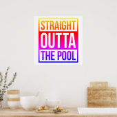 ストレートアウトタザプールタイポグラフィ文字 カラフル ポスター (キッチン)