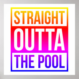 ストレートアウトタザプールタイポグラフィ文字 カラフル ポスター