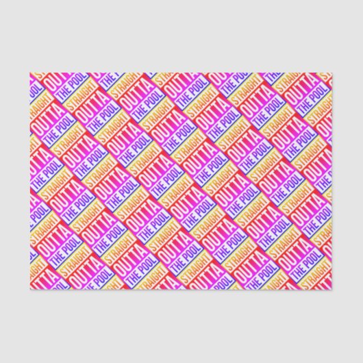 ストレートアウトタザプールタイポグラフィ文字 カラフル 薄葉紙 (正面)