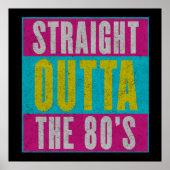 ストレートアウトタザ80のヴィンテージレトロGen X ポスター (正面)