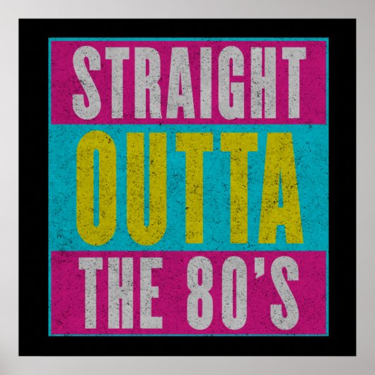 ストレートアウトタザ80のヴィンテージレトロGen X ポスター (正面)
