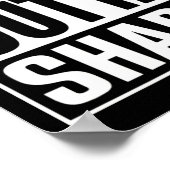 ストレートアウトタシェイプ – おもしろいトレーニングジムシュレッダー ポスター (角)