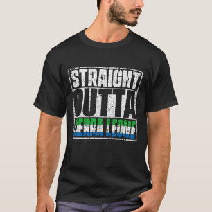 ストレートアウトタシエラレオネ国旗 Tシャツ