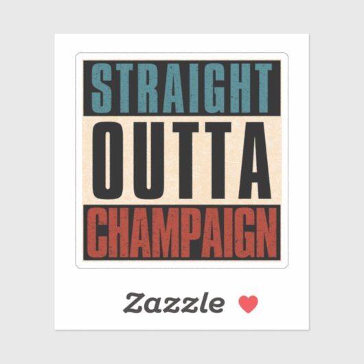 ストレートアウトタシャンペーンイリノイIL シール (シート)