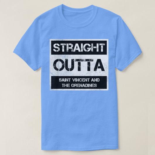 ストレートアウトタセントビンセントおよびグレナディーン諸島Tr Tシャツ (デザイン正面)