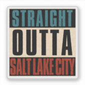 ストレートアウトタソルトレイクシティユタUT シール (正面)