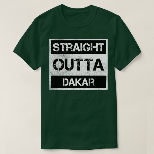 ストレートアウトタダカールセネガル動揺してヴィンテージソ Tシャツ (デザイン正面)
