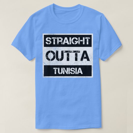 ストレートアウトタチュニジア旅行者贈与国エクスパット Tシャツ (デザイン正面)