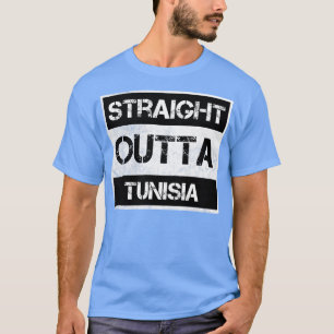ストレートアウトタチュニジア旅行者贈与国エクスパット Tシャツ