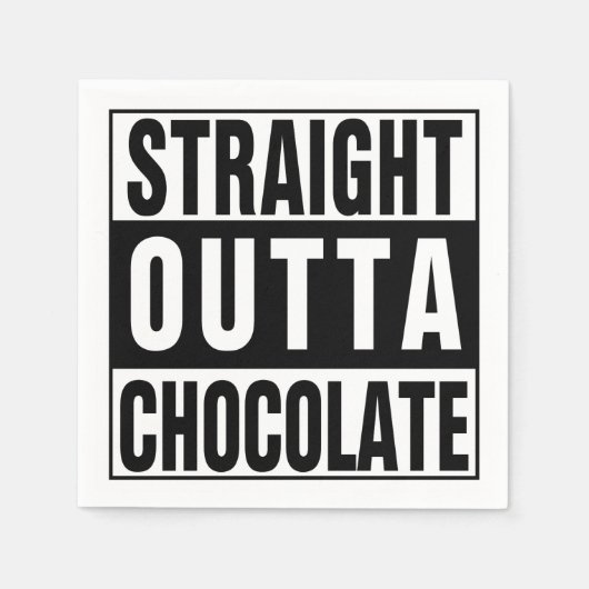 ストレートアウトタチョコレート スタンダードカクテルナプキン (正面)