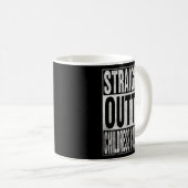 ストレートアウトタチルドレスカウンティカッコいいホーム引用文 コーヒーマグカップ (正面右)