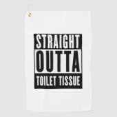 ストレートアウトタトイレティシュプレパおもしろいーギフト ゴルフタオル (正面)