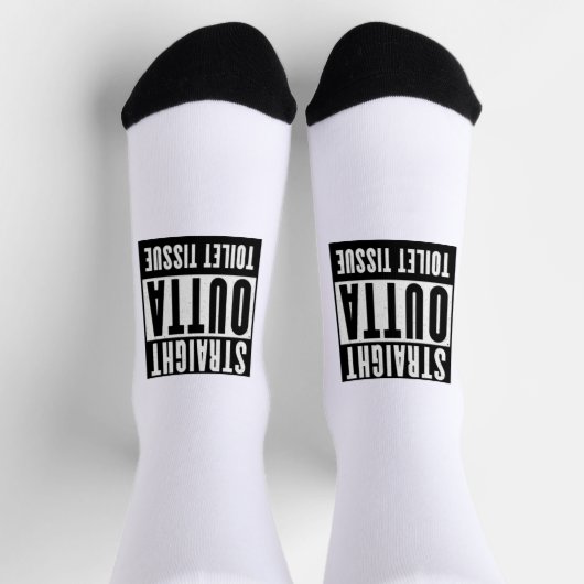 ストレートアウトタトイレティシュプレパおもしろいーギフト ソックス (上部)