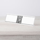 ストレートアウトタトイレティシュプレパおもしろいーギフト デスクネームプレート (正面)