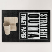 ストレートアウトタトイレ紙、おもしろい不足状態 ジグソーパズル (横)