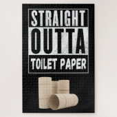 ストレートアウトタトイレ紙、おもしろい不足状態 ジグソーパズル (縦)