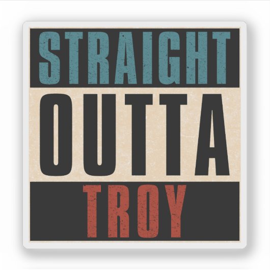 ストレートアウトタトロイミシガンMI シール (正面)