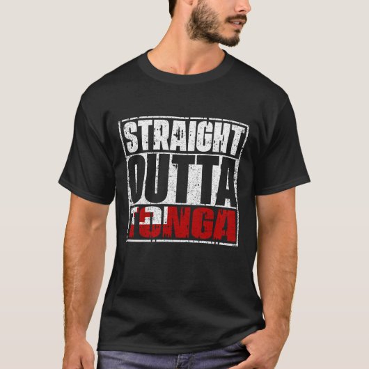 ストレートアウトタトンガ国旗 Tシャツ (正面)