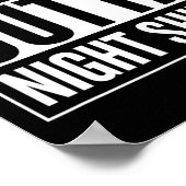 ストレートアウトタナイトシフトおもしろいナースEmtギフト ポスター (角)