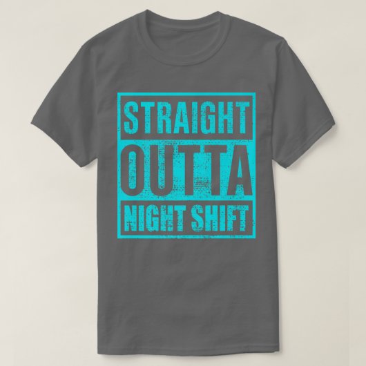 ストレートアウトタナイトシフトナース1025 Tシャツ (デザイン正面)