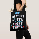ストレートアウトタナイトシフト看護学校ナース トートバッグ (クローズアップ)