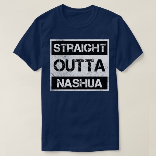 ストレートアウトタナシュアシティニューハンプシャーヴィンテージD Tシャツ (デザイン正面)