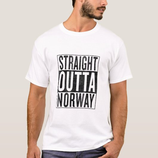 ストレートアウトタノルウェー素晴らし旅行 Tシャツ (正面)