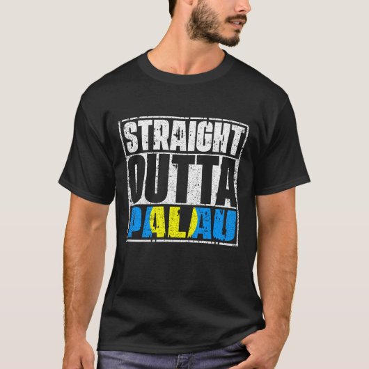 ストレートアウトタパラオ国旗 Tシャツ (正面)