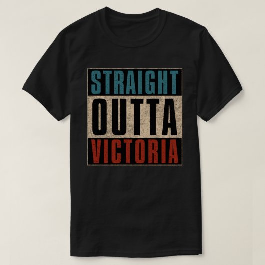 ストレートアウトタビクトリアテキサス州TX Tシャツ (デザイン正面)