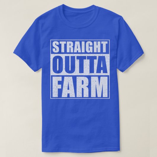 ストレートアウトタファームフおもしろいァーム農家 Tシャツ (デザイン正面)