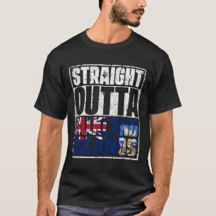 ストレートアウトタフォークランド諸島国旗 Tシャツ