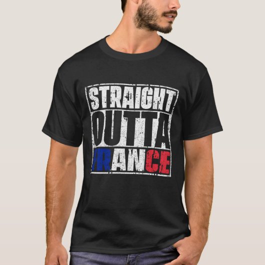 ストレートアウトタフランス国旗 Tシャツ (正面)