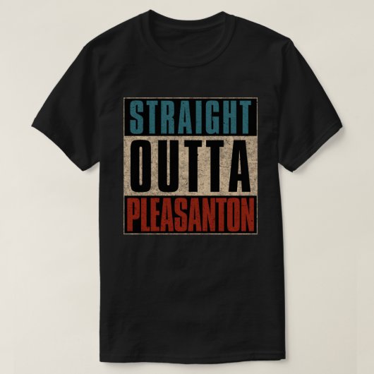ストレートアウトタプレザントンカリフォルニアCA Tシャツ (デザイン正面)
