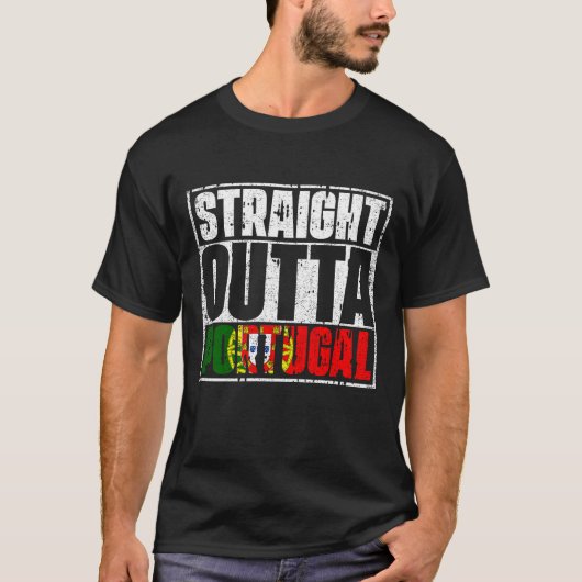 ストレートアウトタポルトガル国旗 Tシャツ (正面)