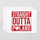 ストレートアウトタポーランド国旗の赤白 ポストカード (正面/裏面)