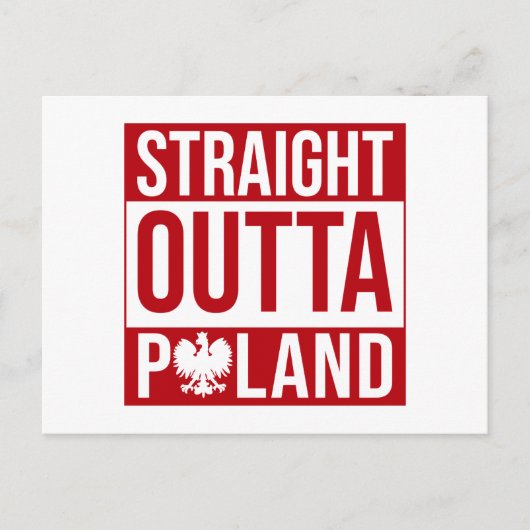 ストレートアウトタポーランド国旗の赤白 ポストカード (正面)