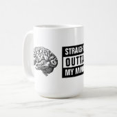 ストレートアウトタマイマインドブレインプリント コーヒーマグカップ (正面左)