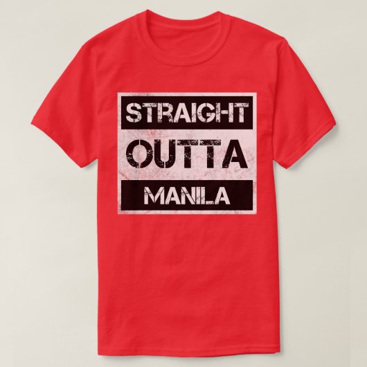 ストレートアウトタマニラフィリピンヴィンテージ遭難 Tシャツ (デザイン正面)