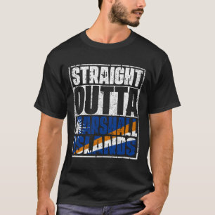 ストレートアウトタマーシャル諸島国旗 Tシャツ