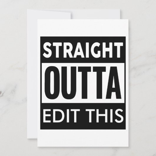 ストレートアウトタミーム発生テンプレート 招待状 (正面)