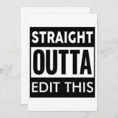 ストレートアウトタミーム発生テンプレート 招待状 (正面/裏面)