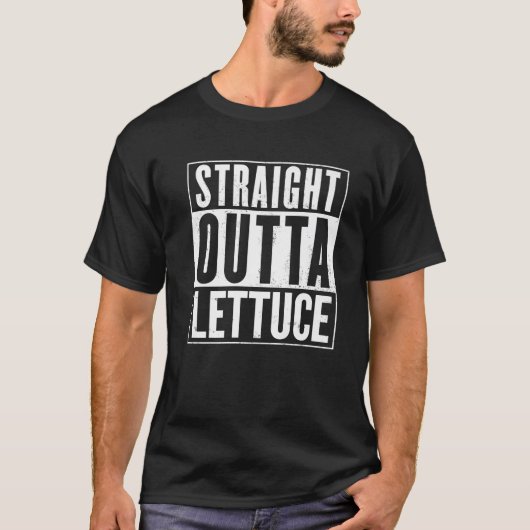 ストレートアウトタレタス動揺してヴィンテージおもしろい Tシャツ (正面)