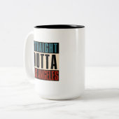 ストレートアウトタロサンゼルスカリフォルニアCA USA ツートーンマグカップ (正面左)