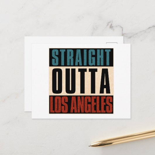 ストレートアウトタロサンゼルスカリフォルニアCA USA ポストカード (正面/裏面インサイチュ)