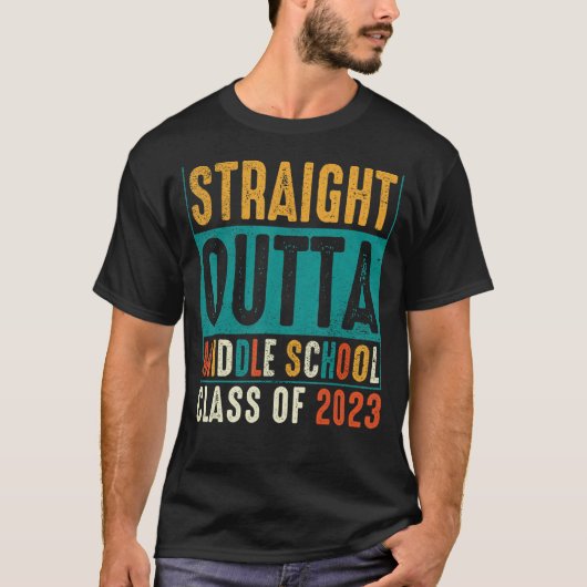 ストレートアウトタ中学校2023年卒業 Tシャツ (正面)